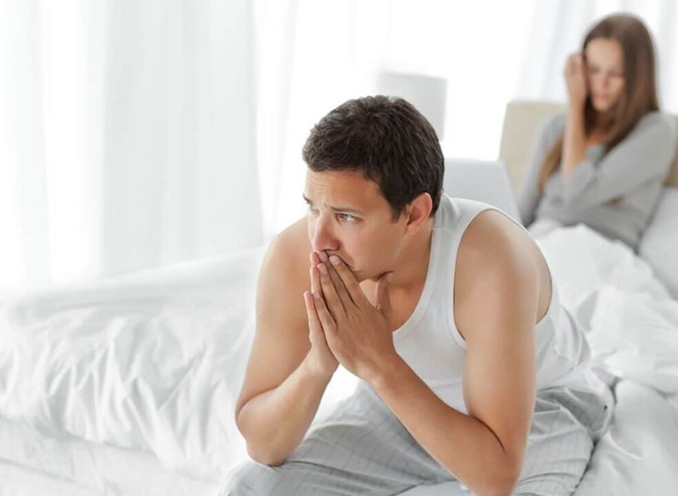 moški s slabo potenco zaradi prostatitisa